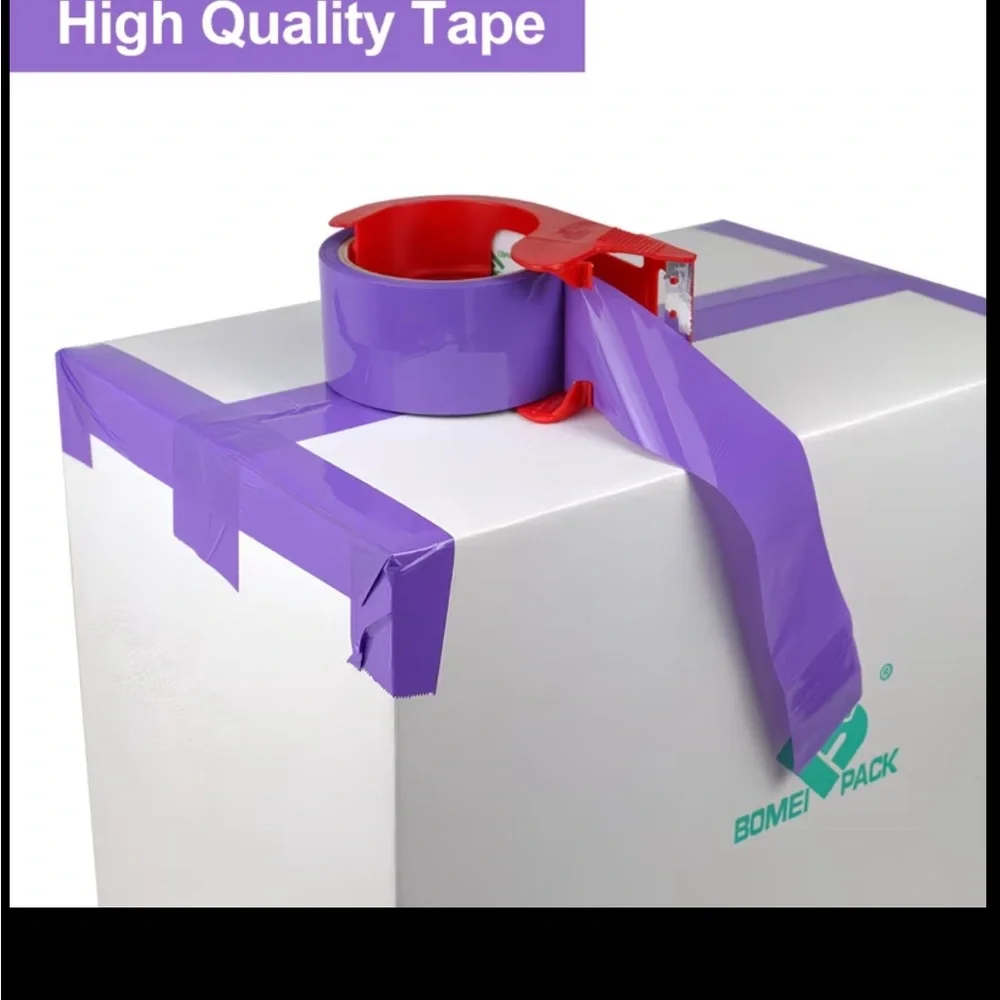 Purple Packing Tape Shipping Tape Roll Cute Packaging Supplies 50 Yards